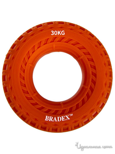 Кистевой эспандер 30 кг, круглый с протектором Bradex, цвет оранжевый