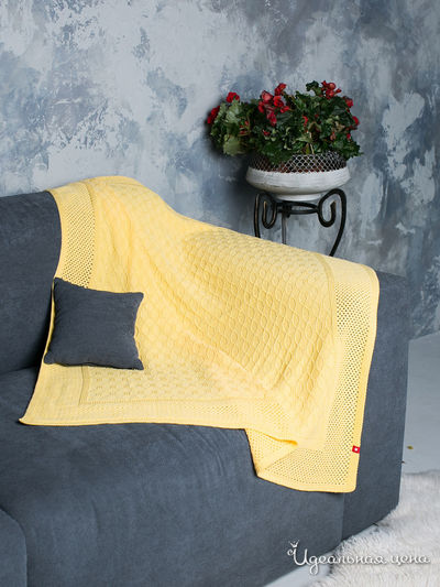 Плед, 120*120 Sewel, цвет желтый