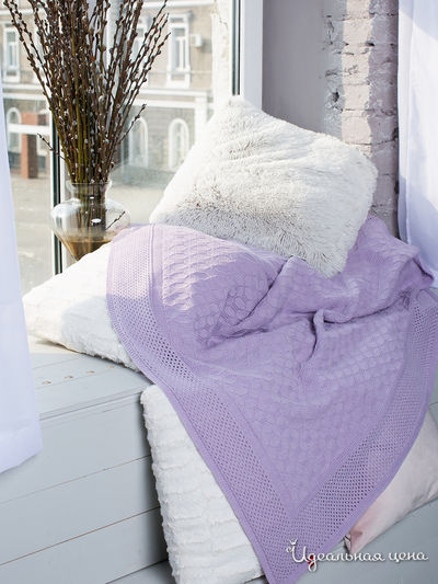 Плед, 120*120 Sewel, цвет сирень