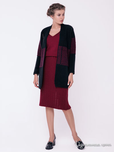Кардиган Sewel, цвет темно-синий, бордовый
