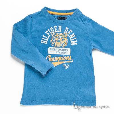 Лонгслив Tommy Hilfiger, цвет цвет голубой