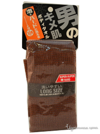 Массажная мочалка "Cупер-супержесткая", AISEN, цвет коричневый