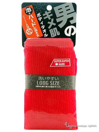 Массажная мочалка "Cупер-супержесткая", AISEN, цвет красный