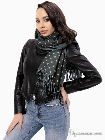 Палантин, 180x90 см Moltini, цвет зеленый