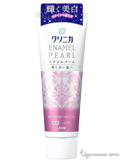 Зубная паста отбеливающего действия со вкусом жасмина и перечной мяты Clinica Enamel Pearl, 130 г, Lion