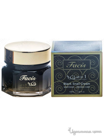 Крем-эссенция восстанавливающий с муцином улитки Facis All-in-one Black Snail Cream, 100 г, JIGOTT