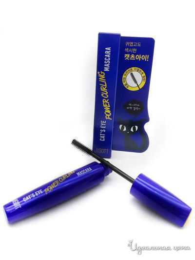 Тушь подкручивающая для ресниц  CAT`S EYE POWER CURLING, 12 г, JIGOTT, цвет черный