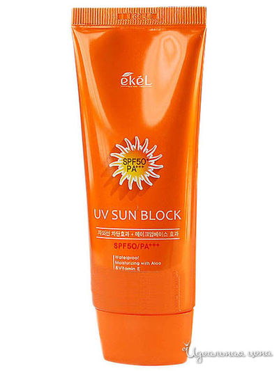 Крем солнцезащитный с экстрактом алоэ SPF 50/PA+++, 70 мл, Ekel