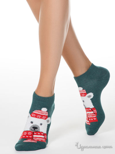 Носки CONTE, цвет темно-бирюзовый