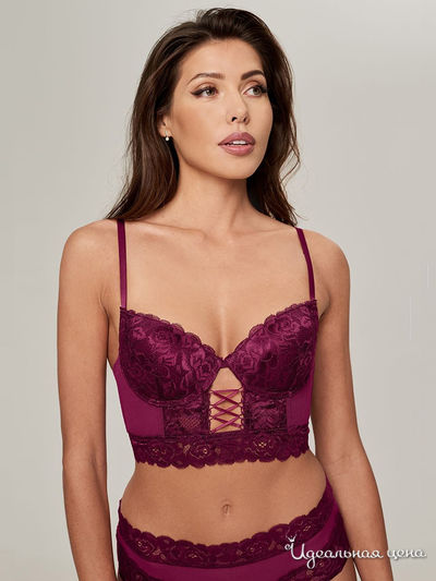 Бюстгальтер с формованной чашкой Sensera, цвет бордовый
