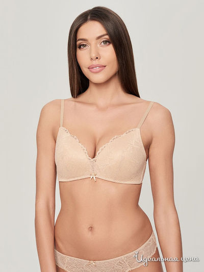 Бюстгальтер с формованной чашкой Sensera, цвет бежевый