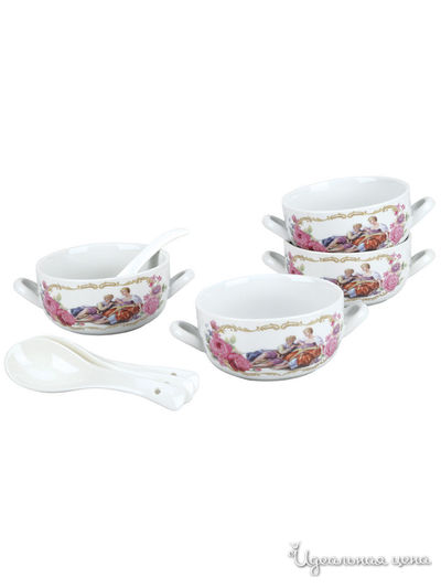 Набор бульонниц с ложками Rosenberg