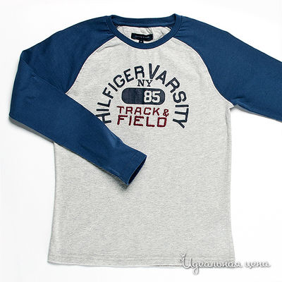 Лонгслив Tommy Hilfiger, цвет цвет серо-синий