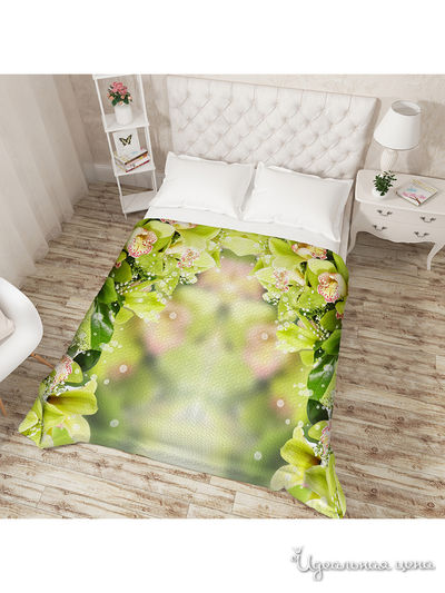 Покрывало "Цветочная дымка", Евро Сирень, цвет зеленый