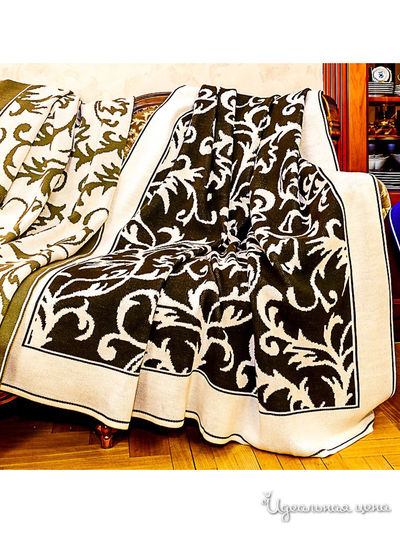 Плед, 145*210 см Veronika Style, цвет темно-оливковый