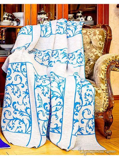 Плед, 145*200 см Veronika Style, цвет бирюзовый