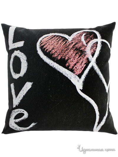 Подушка декоративная, 40*40 см Сирень, цвет черный