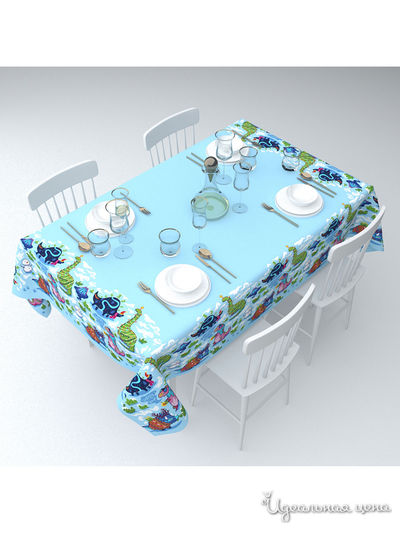 Скатерть "Новый год до нашей эры", 145*220 см Сирень, цвет голубой