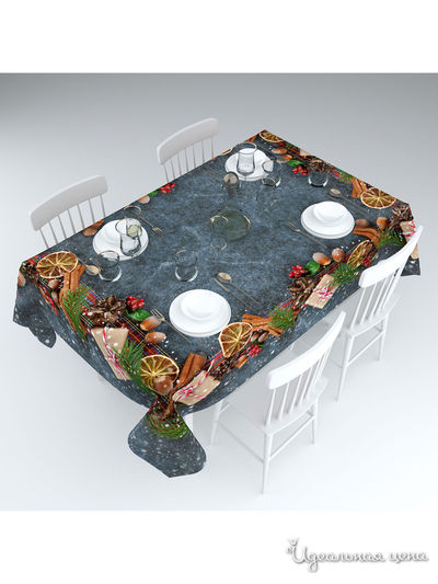 Скатерть "Апельсиновое настроение", 145*220 см Сирень, цвет мультиколор