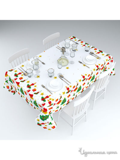 Скатерть "Свеча горела", 145*220 см Сирень, цвет мультиколор