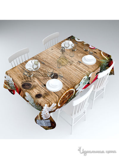 Скатерть "Имбирные пряники", 145*220 см Сирень, цвет коричневый