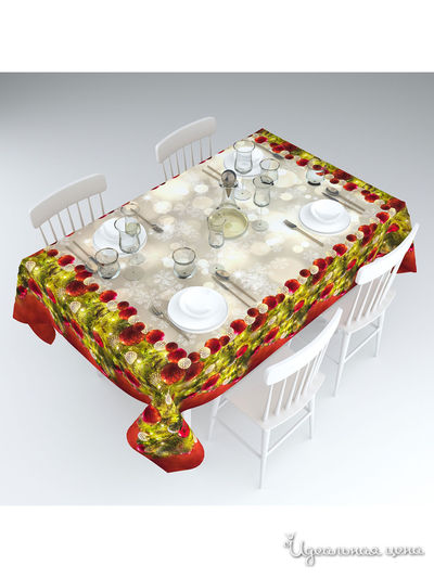Скатерть "Праздничный венок", 145*220 см Сирень, цвет мультиколор