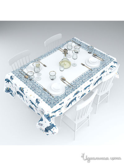 Скатерть "Кай и Герда", 145*220 см Сирень, цвет мультиколор