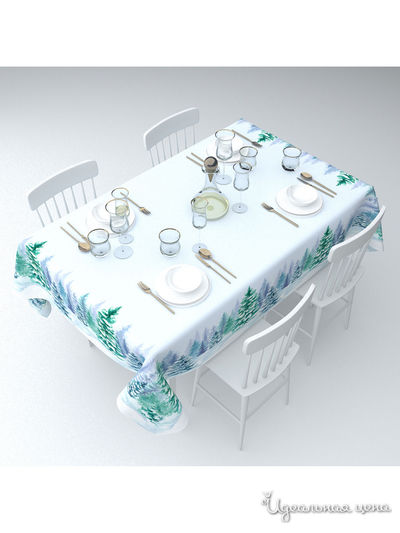 Скатерть "Проказы Матушки-Зимы", 145*220 см Сирень, цвет мультиколор