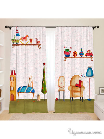 Фотошторы для детской "Детская", 145*260, 2 шт. Сирень, цвет мультиколор