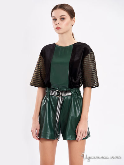 Туника iRMi, цвет черный, зеленый