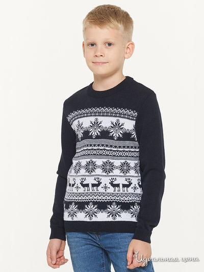 Джемпер VAY, цвет темно-синий, белый