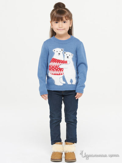 Джемпер VAY, цвет синий, молочный