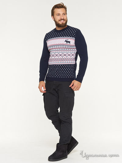 Джемпер VAY, цвет темно-синий, белый, красный