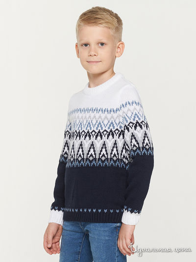 Джемпер VAY, цвет темно-синий, белый