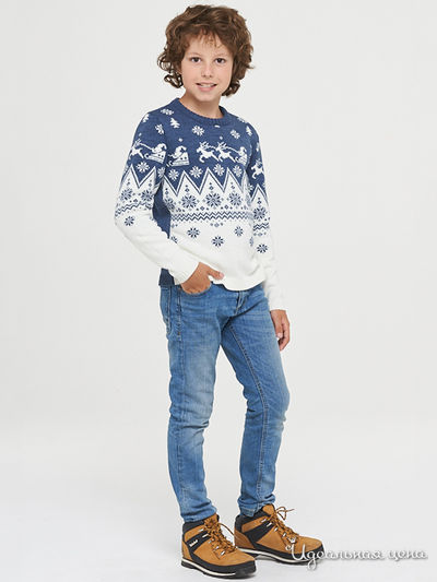 Джемпер VAY, цвет молочный, синий