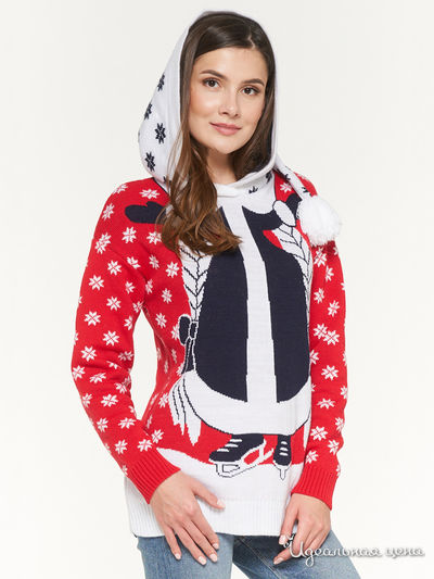 Толстовка VAY, цвет красный, белый, темно-синий