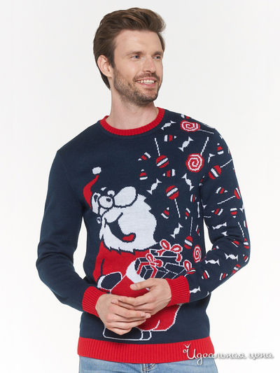 Джемпер VAY, цвет темно-синий, белый, красный