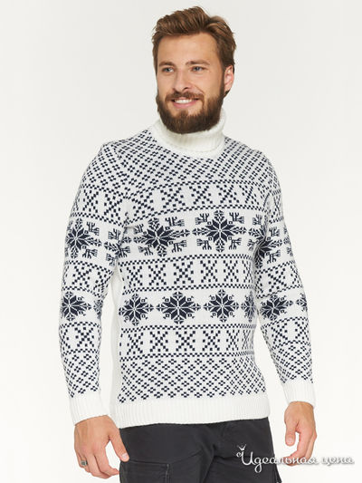 Свитер VAY, цвет молочный, темно-синий