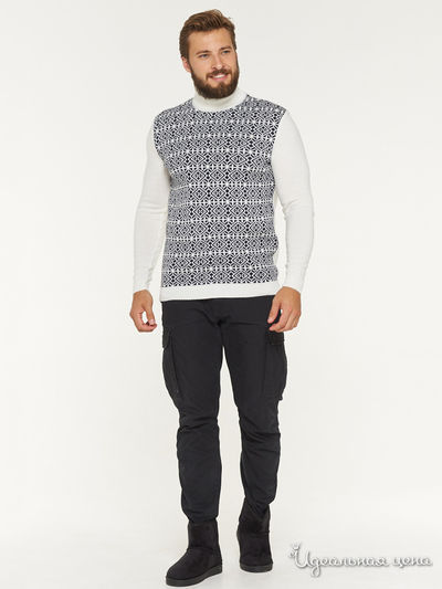 Свитер VAY, цвет молочный, темно-синий