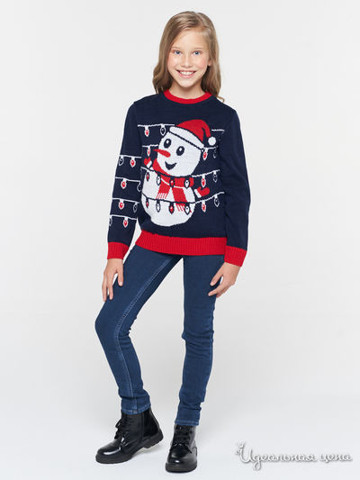 Джемпер VAY, цвет темно-синий, красный, молочный