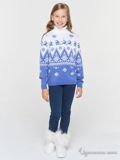 Свитер VAY, цвет синий, белый