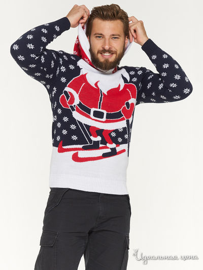 Толстовка VAY, цвет темно-синий, белый, красный