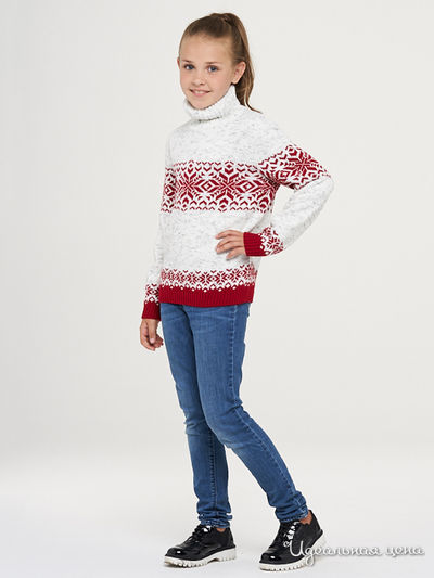 Свитер VAY, цвет белый, красный