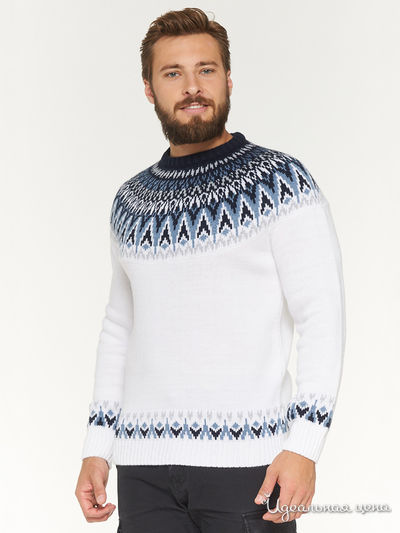 Джемпер VAY, цвет белый, синий