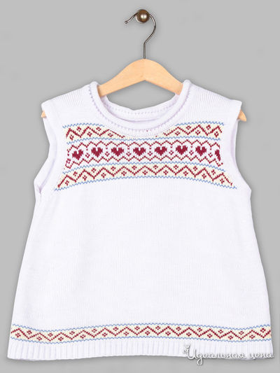 Жилет Trikoland, цвет белый, голубой