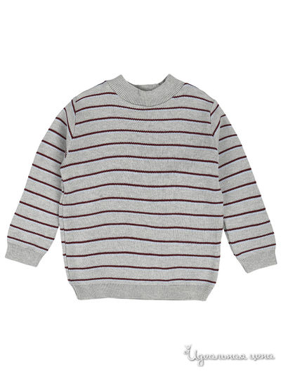 Джемпер Trikoland, цвет серый  бордо-голубой полоской
