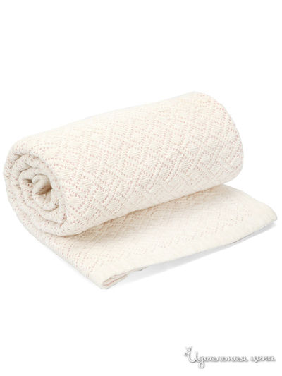 Плед, 100*100 см Trikoland, цвет кремовый, розовый