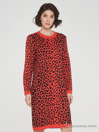 Платье VAY, цвет красный, черный