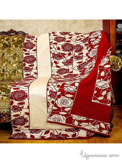 Плед, 135*210 см Veronika Style, цвет вишневый