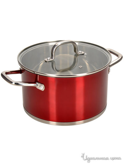 Кастрюля, 6,3 л Regent, цвет красный